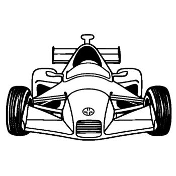 子供用の「レーシングカー」のぬりえ1