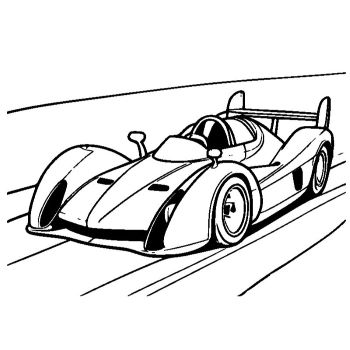 子供用の「レーシングカー」のぬりえ7