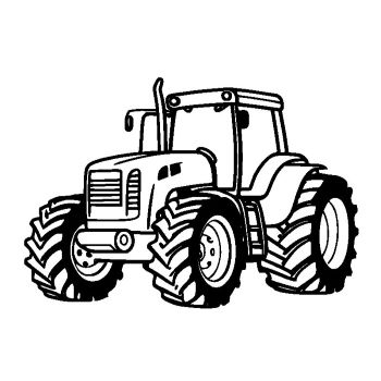 子供用の「大型トラクター」のぬりえ7