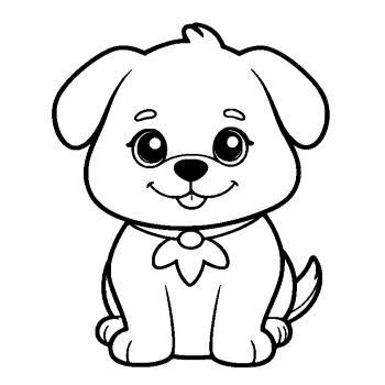 子供用の「イヌ」のぬりえ18