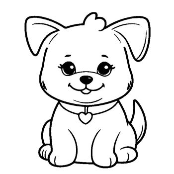 子供用の「イヌ」のぬりえ4
