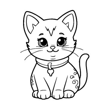 子供用の「ネコ」のぬりえ16