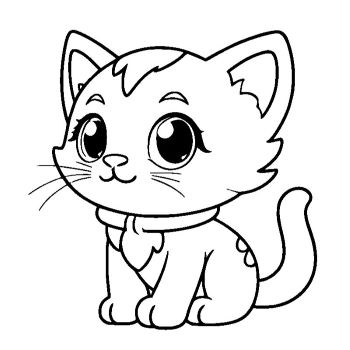 子供用の「ネコ」のぬりえ20