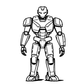子供用の「戦闘ロボット」のぬりえ8