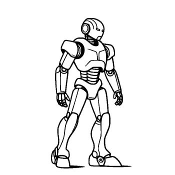 子供用の「戦闘ロボット」のぬりえ9