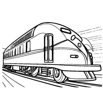 子供用の「電車」のぬりえ4