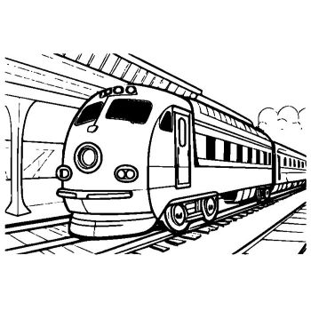 子供用の「電車」のぬりえ6
