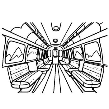子供用の「電車」のぬりえ9