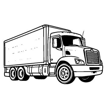子供用の「大型トラック」のぬりえ8